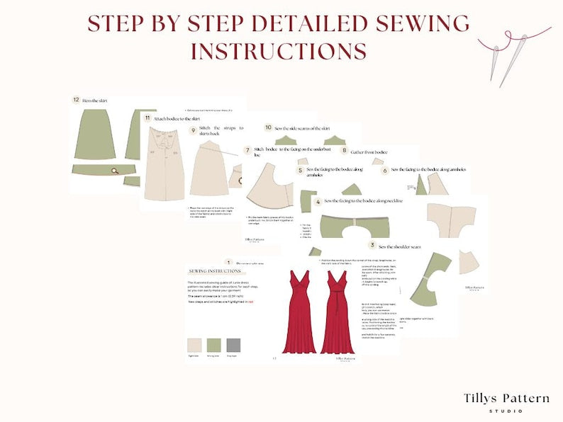 Evening Slip Dress| V Neck Bias Cut Dress| Wedding Dress| Formal Dress| Plus Size Sewing Pattern| Bridesmaid dress| Silk Dress| US 0-22 (PDF Download)