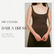 Paneled Mini Dress Sewing Pattern: Coquette Vintage Style ((PDF Download)