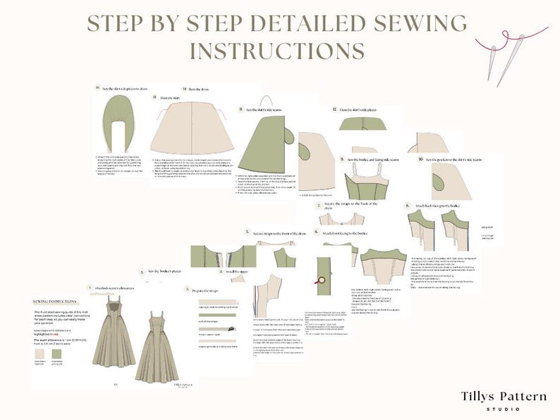 Midi Dress Sewing Pattern| Open Back Dress Pattern| Prom Dress Pattern| Wedding Dress Pattern|Plus Size Sewing Pattern| US 0-22 (PDF Download)