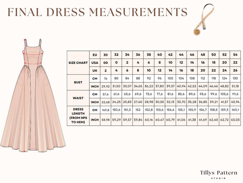 Evening Dress Sewing Pattern| Open Back Dress Pattern| Maxi Dress Pattern| Wedding Dress Pattern|Plus Size Sewing Pattern| US 0-22