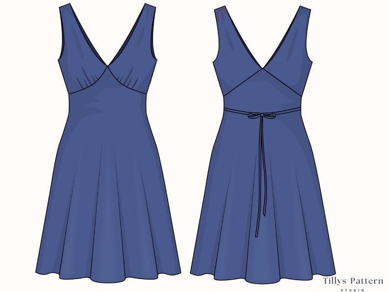 Mini Slip Dress Sewing Pattern| V Neck Bias Cut Dress| Wedding Dress| Formal Dress| Plus Size Pattern| Summer Dress| Silk Dress| US 0-22