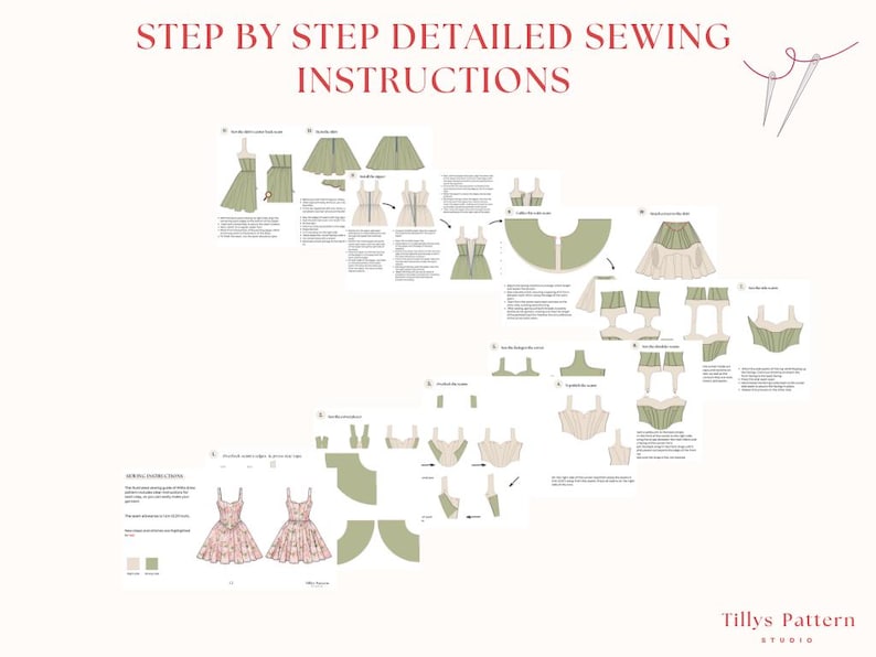 Corset Mini Dress Sewing Pattern: Sweetheart Neckline, Hourglass Fit (US 00-22) (PDF Pattern)