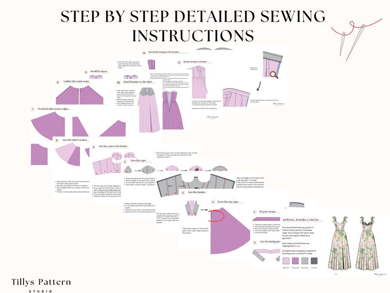 Evening Bustier Dress Sewing Pattern| Slit Dress Pattern| Corset Dress Pattern|  Wedding Dress| Plus Size Sewing Pattern| US 00-20 (PDF Download)