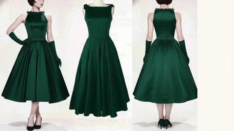 Audrey Hepburn Inspired Dress Sewing Pattern | Vintage 1950s Style Dress | PDF Sewing Pattern | Beginner Friendly | (PDF Download)