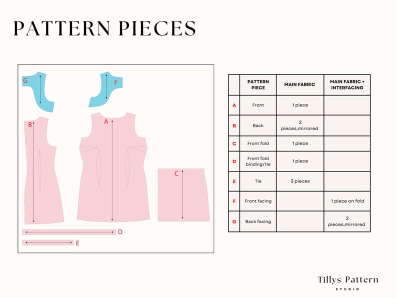 Mini Dress with Front Wrap and Ties Sewing Pattern| Sleeveless Fitted Dress| Boat Neckline Dress Pattern| Sewing Tutorial| US 00–22