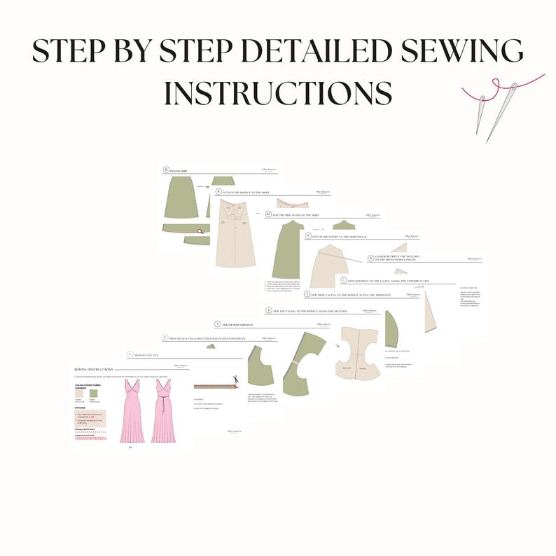 Linen  Bias Cut Midi Dress Sewing Pattern| V Neck Slip Dress| Prom Dress| Summer Dress| Bridesmaid dress| Sewing Tutorial| US 0-22