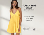 Flared Dress Sewing Pattern For Women Sundress PDF Pattern XS - 4XL, Summer Dress Pattern, Plus Size Dress , Slip Dress (PDF Download)