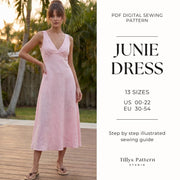 Linen  Bias Cut Midi Dress Sewing Pattern| V Neck Slip Dress| Prom Dress| Summer Dress| Bridesmaid dress| Sewing Tutorial| US 0-22