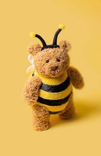 Bear Plush Toy with Bumblebee Costume – 26 cm
