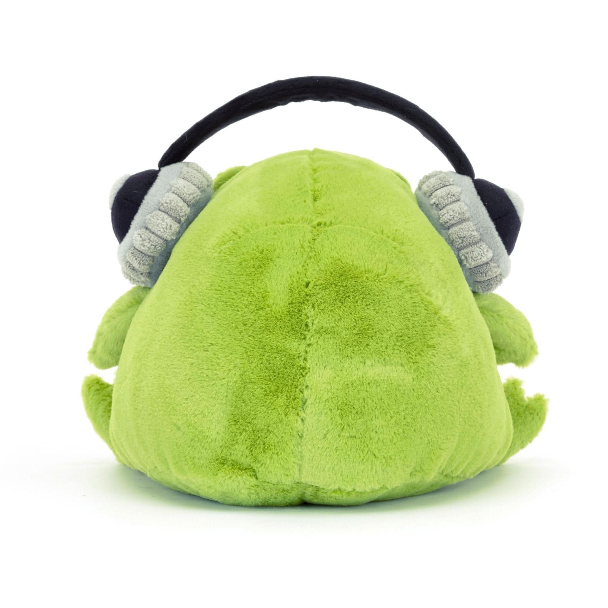 Plush Frog Toy with Headphones – 21cm