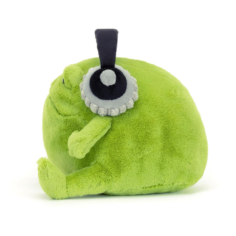 Plush Frog Toy with Headphones – 21cm