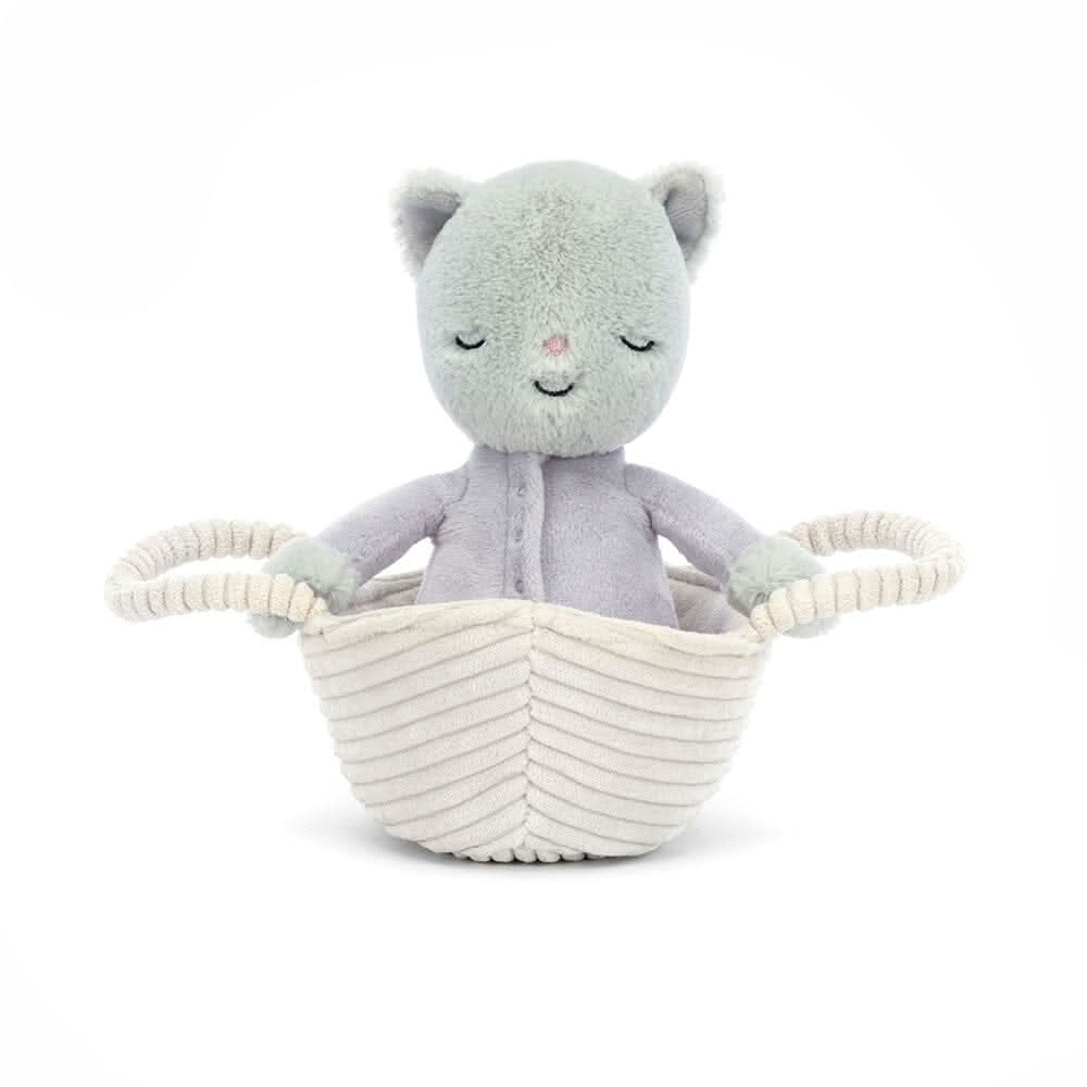 Kitten Plush Toy with Basket