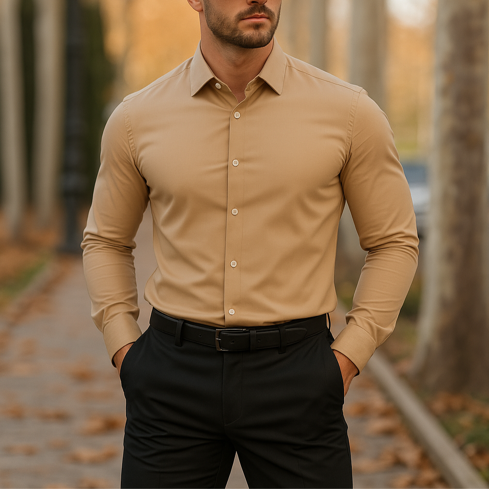 La Finezza Men's Dress Shirt – Wrinkle-Free Slim Stretch Fit