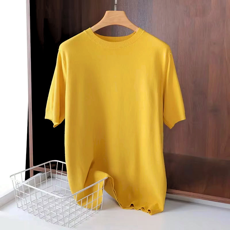 Amalfi Men's Merino Wool T-Shirt – Lightweight Short Sleeve
