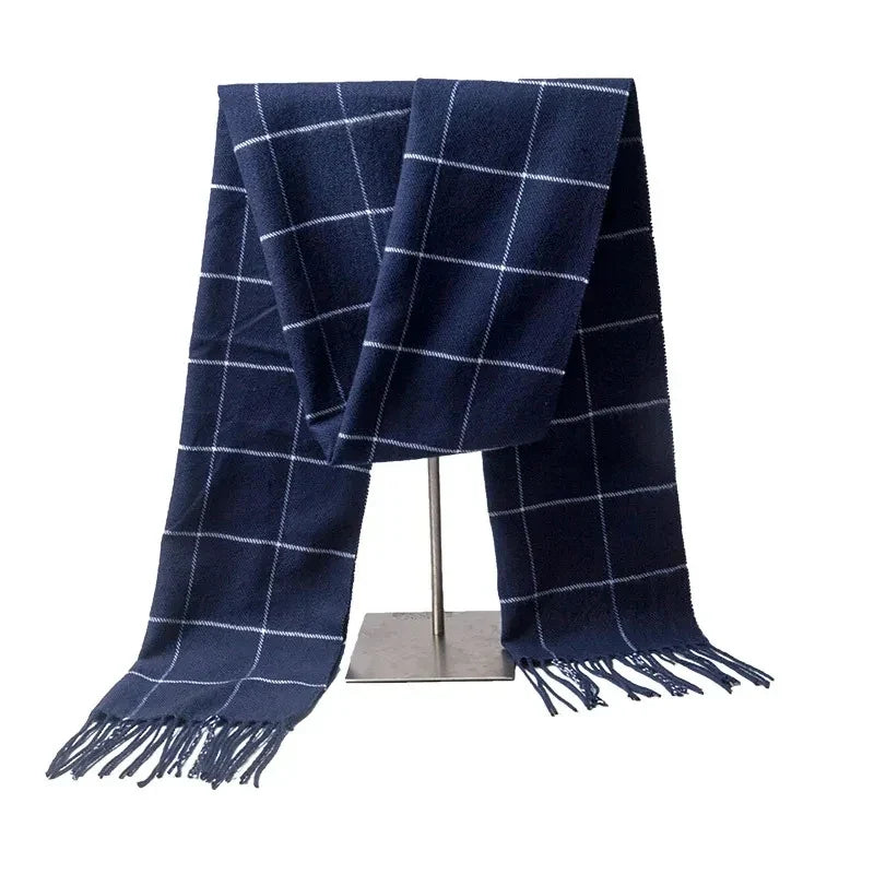 Velo Di Venezia Men's Winter Scarf – Soft Warm Tassel Wrap