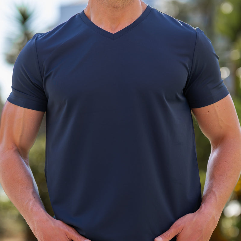 Verso Men's V-Neck T-Shirt – Slim Fit Short Sleeve