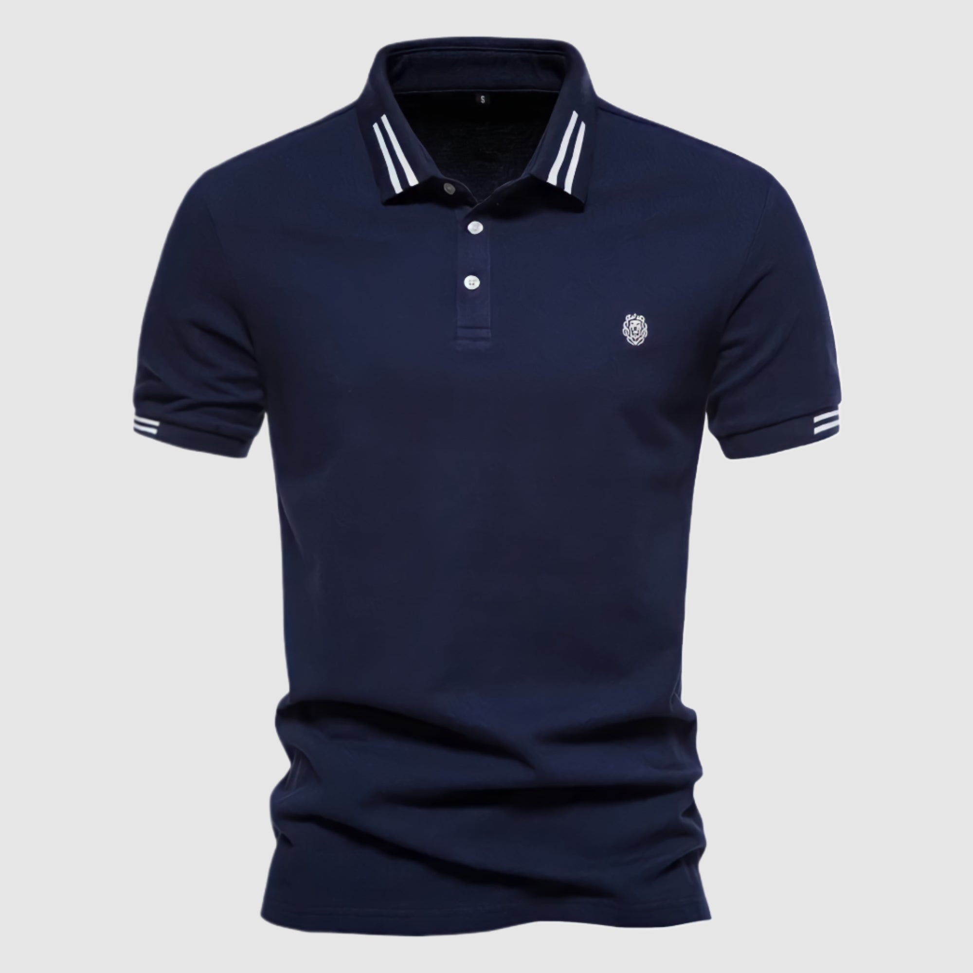 Leoncello Men's Cotton Polo Shirt – Short Sleeve Muscle Fit