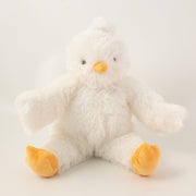 Big Emmie White - Soft White Stuffed Duck with Orange Beak and Flippers, 10 in