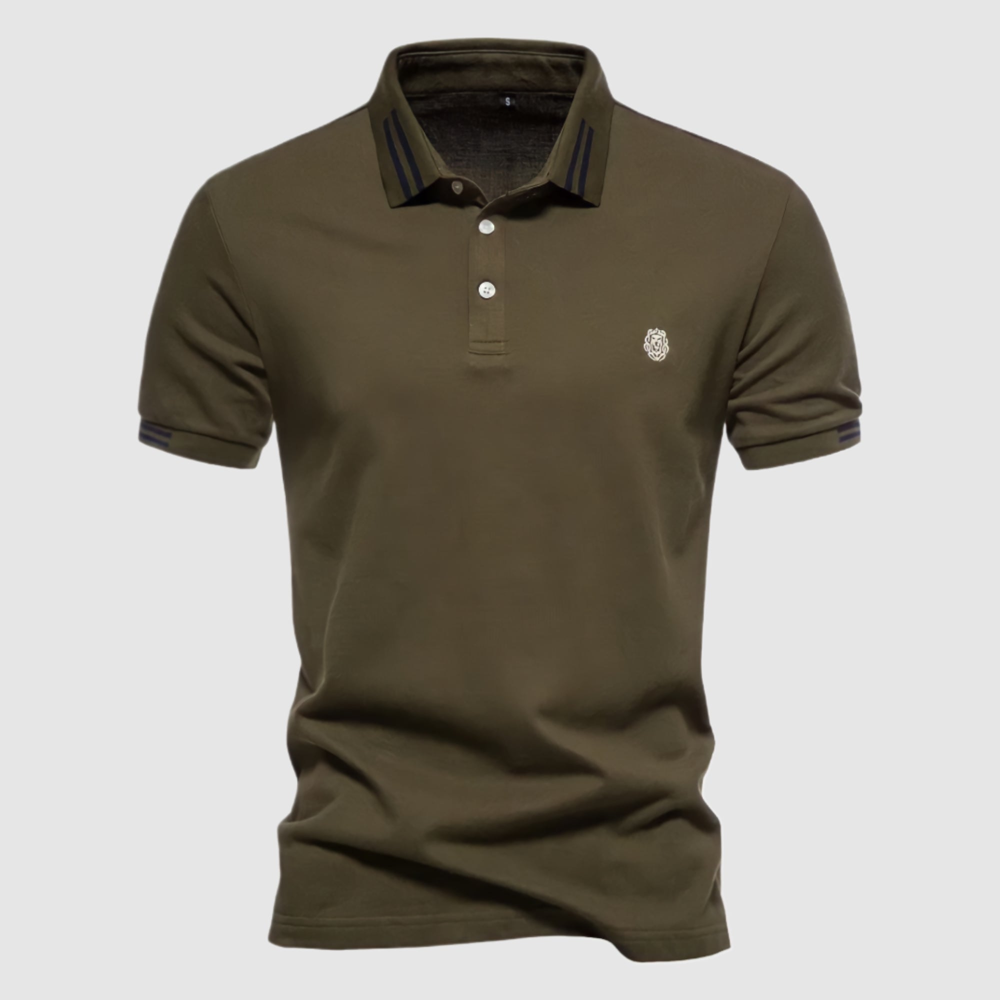 Leoncello Men's Cotton Polo Shirt – Short Sleeve Muscle Fit