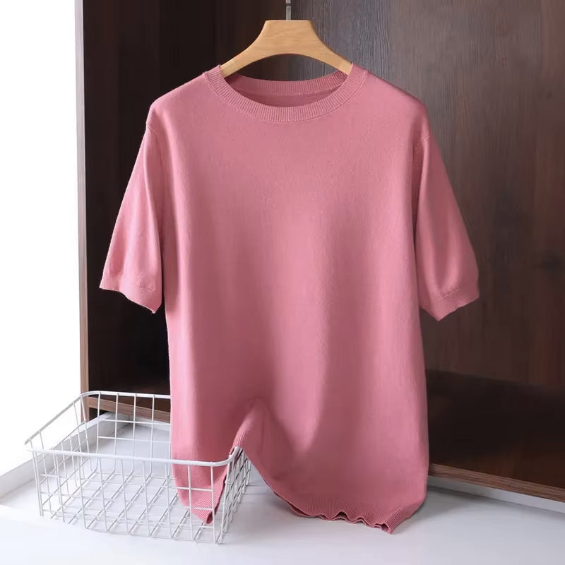 Amalfi Men's Merino Wool T-Shirt – Lightweight Short Sleeve