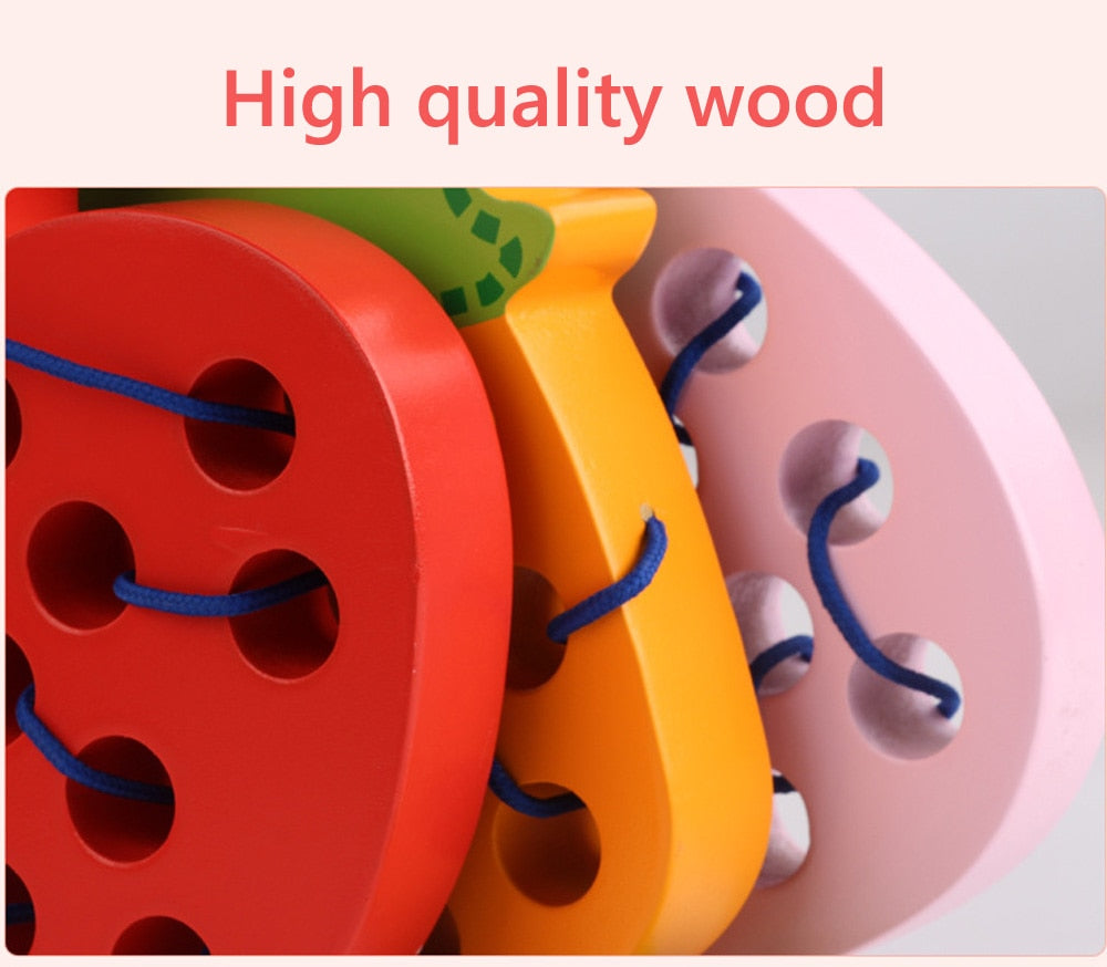 Montessori Educational Wooden Toys – Worm Eat Fruit
