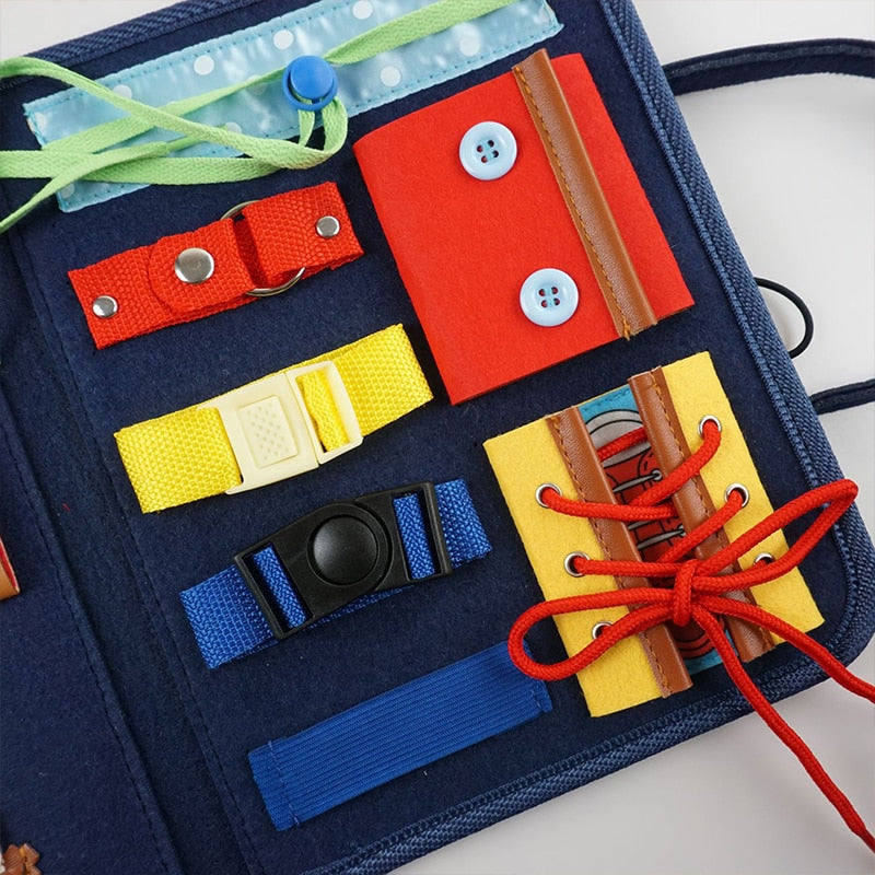 Kids Montessori Kit Busy Board Buckle Training Essential