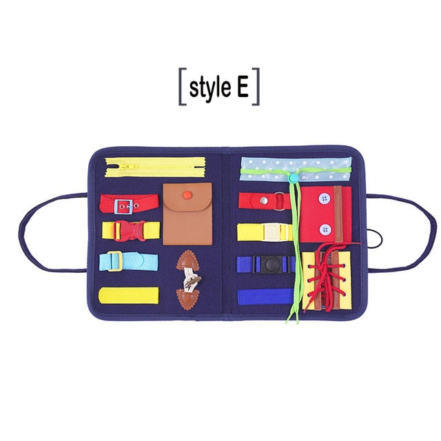 Kids Montessori Kit Busy Board Buckle Training Essential