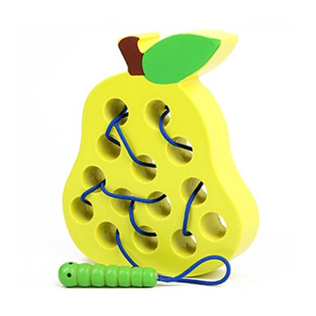 Montessori Educational Wooden Toys – Worm Eat Fruit