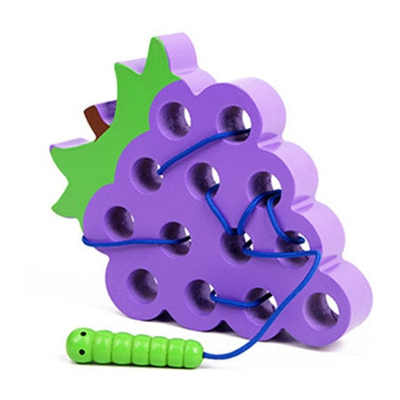 Montessori Educational Wooden Toys – Worm Eat Fruit