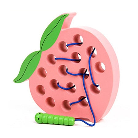 Montessori Educational Wooden Toys – Worm Eat Fruit