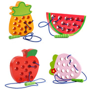 Montessori Educational Wooden Toys – Worm Eat Fruit