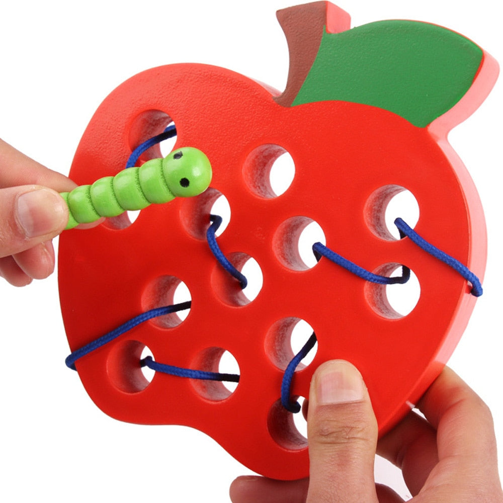 Montessori Educational Wooden Toys – Worm Eat Fruit