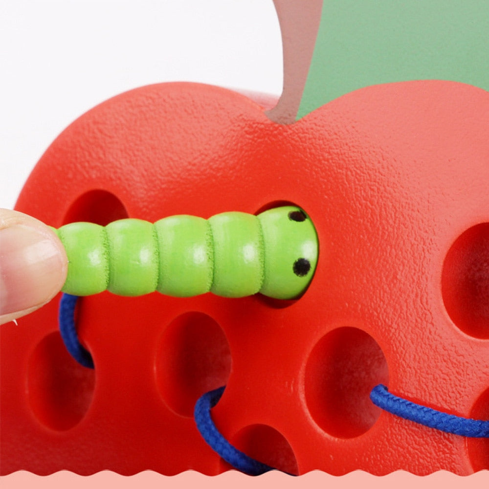 Montessori Educational Wooden Toys – Worm Eat Fruit
