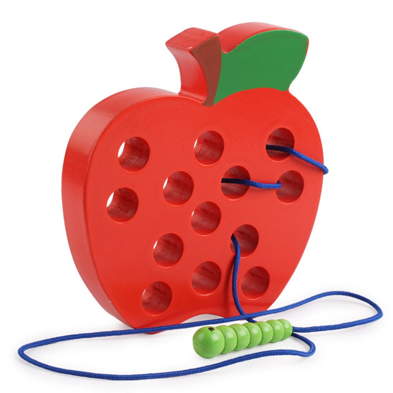 Montessori Educational Wooden Toys – Worm Eat Fruit