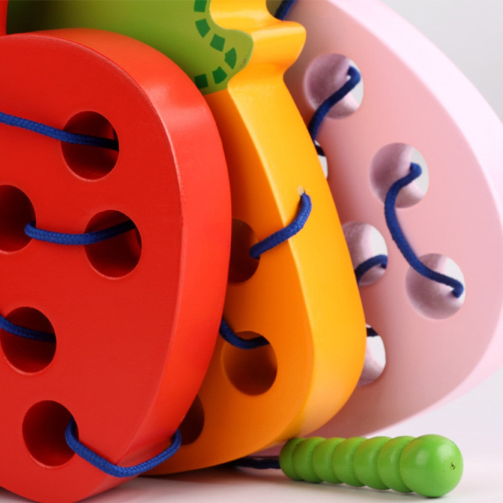 Montessori Educational Wooden Toys – Worm Eat Fruit