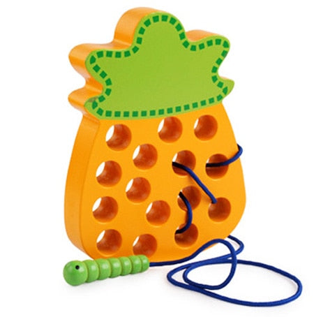 Montessori Educational Wooden Toys – Worm Eat Fruit