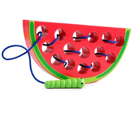Montessori Educational Wooden Toys – Worm Eat Fruit