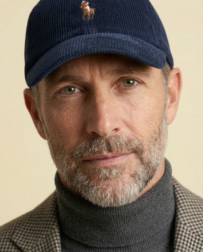 RL Fine Ribbed Corduroy Cap