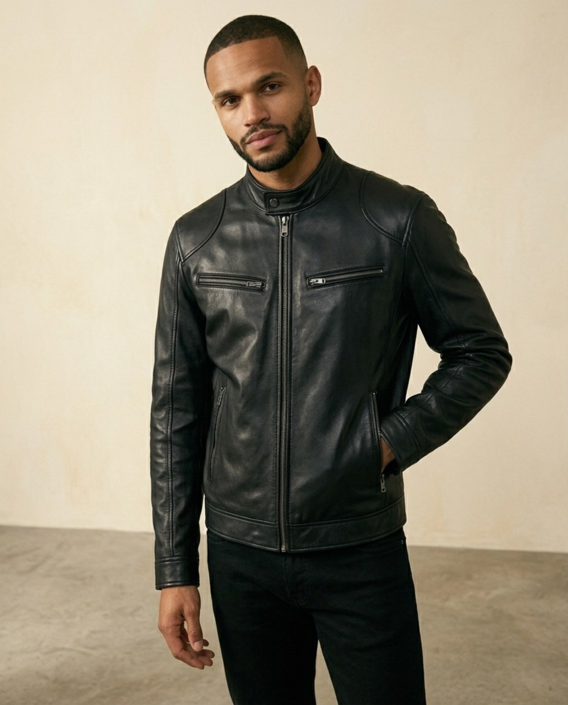 Signature Leather Biker Jacket
