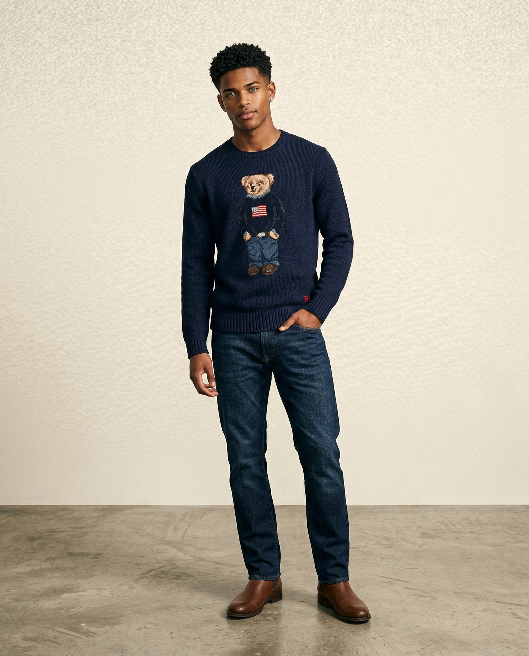 RL Polo Bear American Knit Sweater