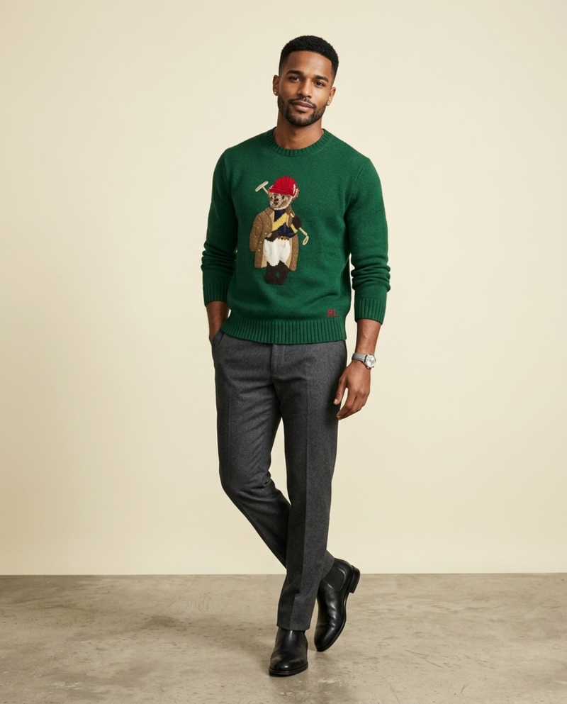 RL Polo Bear Golf Knit Sweater