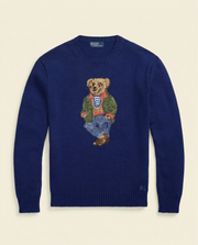 RL Polo Bear Indigo Knit Sweater