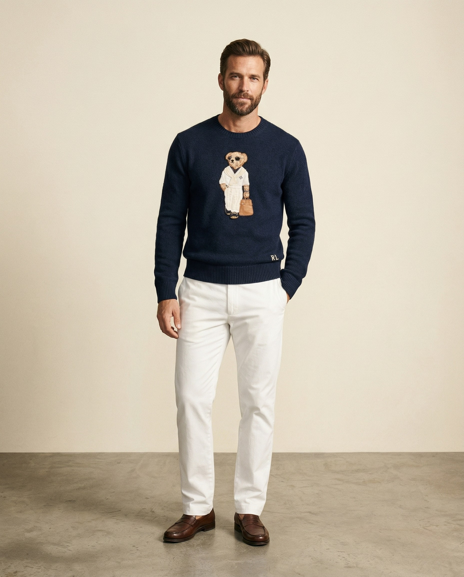 RL Polo Bear Robe Knit Sweater