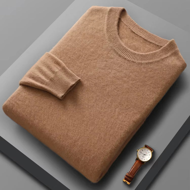 Cirano Men's Merino Crew Neck Sweater – Lightweight Knit
