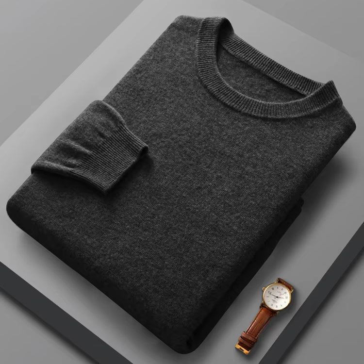 Cirano Men's Merino Crew Neck Sweater – Lightweight Knit