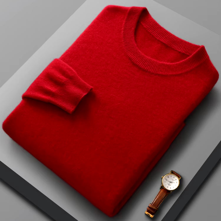 Cirano Men's Merino Crew Neck Sweater – Lightweight Knit