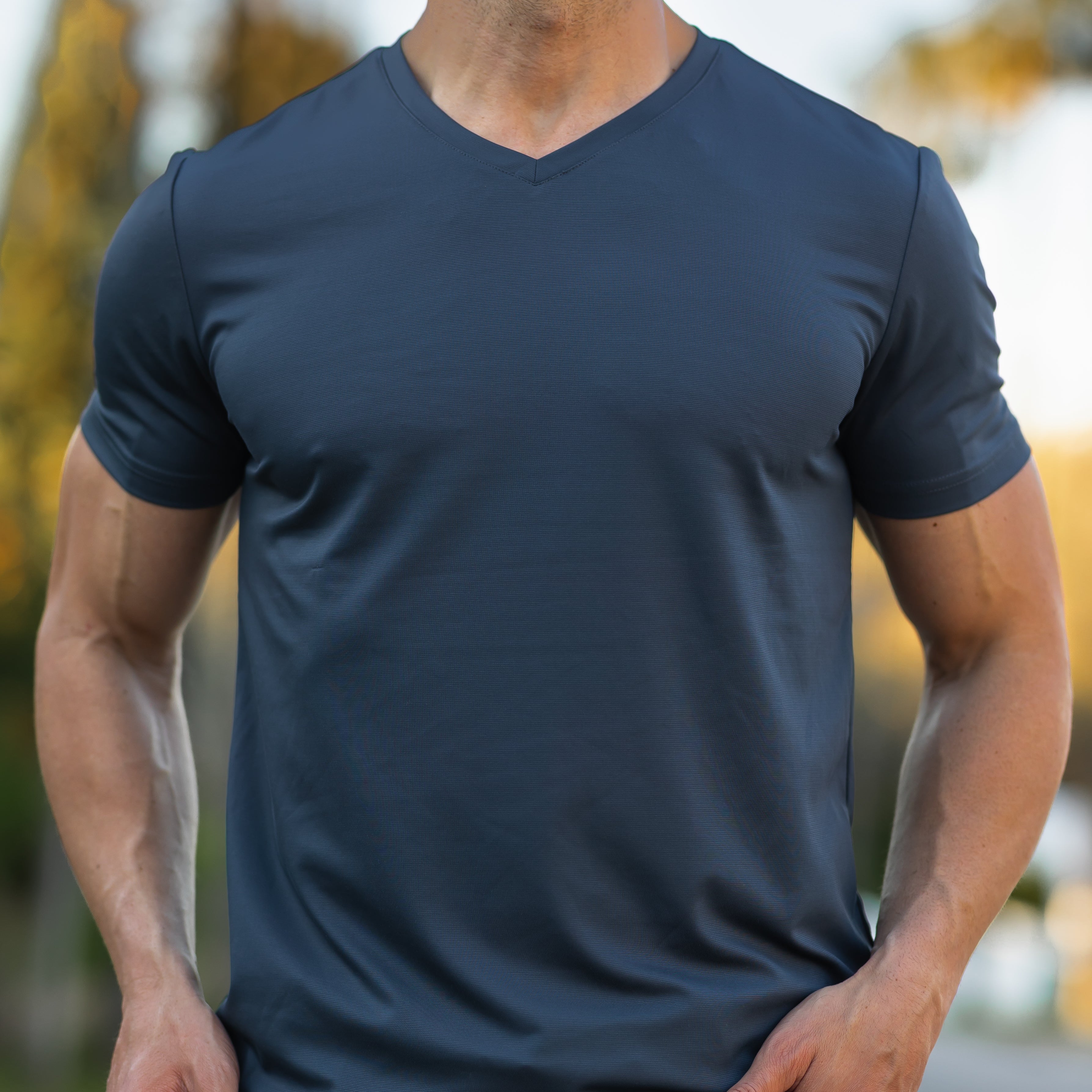 Verso Men's V-Neck T-Shirt – Slim Fit Short Sleeve