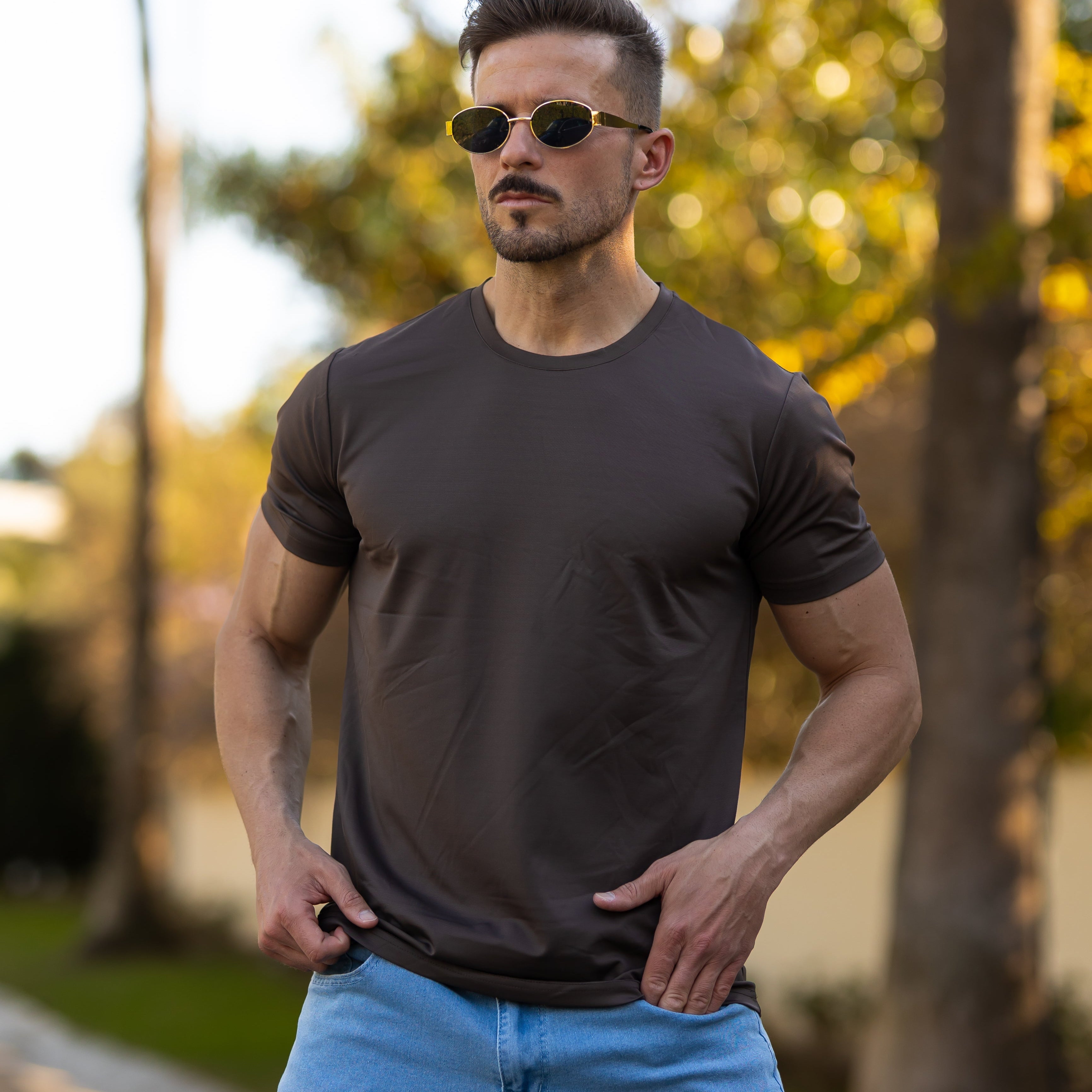 Verso Men's Crew Neck T-Shirt – Slim Fit Short Sleeve