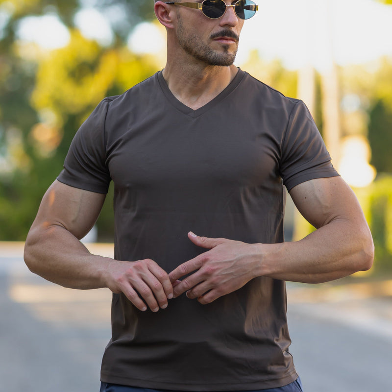 Verso Men's V-Neck T-Shirt – Slim Fit Short Sleeve