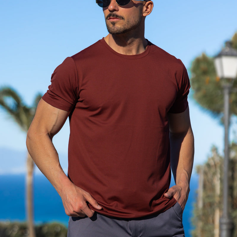 Verso Men's Crew Neck T-Shirt – Slim Fit Short Sleeve